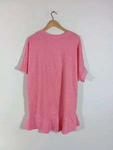 Pink Plain Casual Dress (Women)
