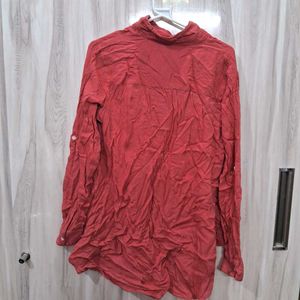 Coral Shirt Top