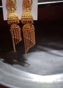 Golden Jhumka Earrings