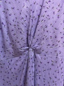 Knotted Floral Lavender Midi Dress