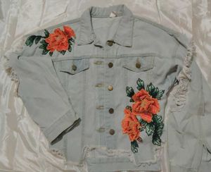 Floral Denim Jacket
