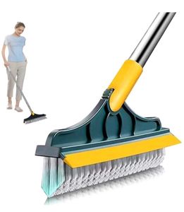 2in1 Floor Scrub Brush with Long Adjustable Handle