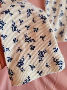 H&amp;M NEW Off White Floral Long Sleeve Top