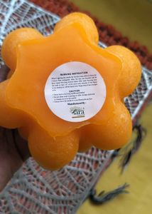 Lotus Candle ornaage color