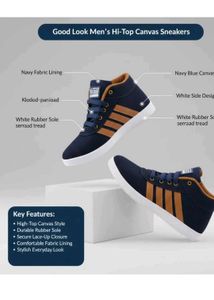 Stylish Men's Hi-Top Sneakers