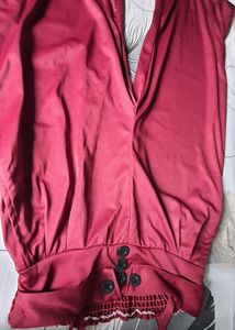 Noddle Strap Jumpsuit Maroon