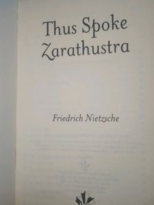 &#34;THUS SPOKE ZARATHUSTRA&#34; BOOK