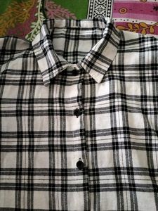 Black &amp; White Plaid Shirt