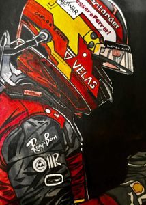 Original Artwork Painting Of Ferrari Drivers