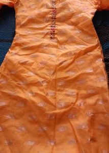 Orange Embroidered Blouse