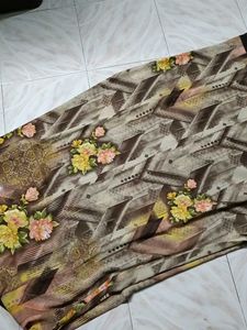 Floral Print Sari Fabric