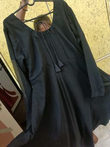 Designer Solid Black Gown