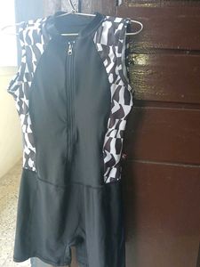 Black & White Patterned Swimsuit