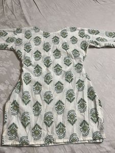 Cotton V-Neck Short Kurti