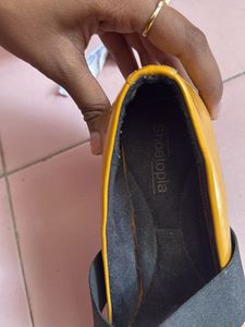 Yellow Patent Leather Heels