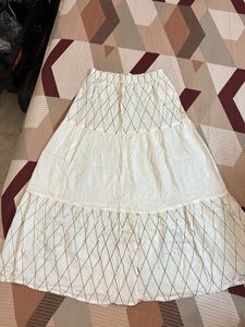 Boho White Maxi Skirt