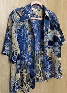 Bold Blue Abstract Shirt – Artistic Statement