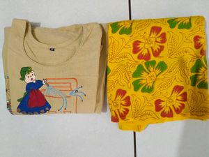 Fabric Colour Printed Beautiful Gaun