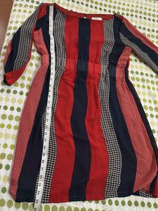 Retro Style Striped Mini Dress