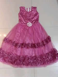 Elegant Pink Girls Dress