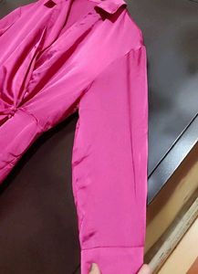 Rose Color Silk Dress For 36 Bust