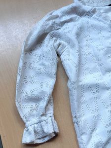 Lace Detail White Blouse