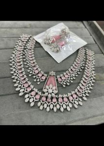 Elegant Pastel Necklace and Earrings Set