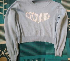 WOMEN OVERSIZED CROP SWEATSHIRT