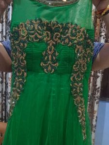 Ethnic Anarkali Suit (Silk And Net Material)
