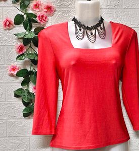 🎁Buy 2 Get 1 Free 🎁Chic Red Square Neck Top