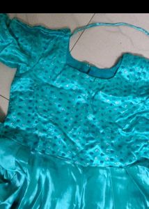 Elegant Teal Ethnic Gown