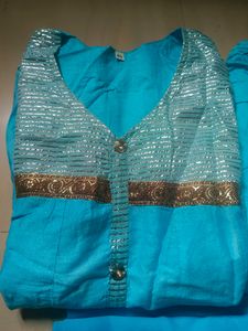 Blue Anarkali Kurti