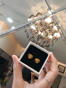 Gold Heart Earrings