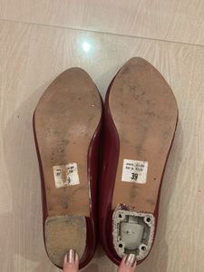 Burgundy Pointed-Toe Flats