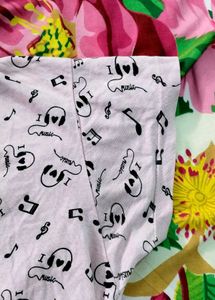 M Size  Pink Panda Music T-Shirt