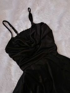 Satin Black Dress
