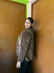 Fuzzy Brown Cardigan