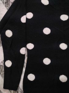 Cute Black Polka Dot Sweater