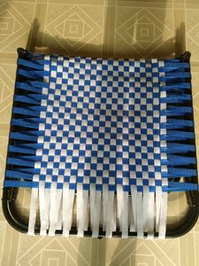 Folding Bed  Blue White
