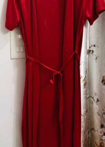 Red Bra And long Rob