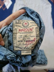 Maroon Branded Printed Shirt