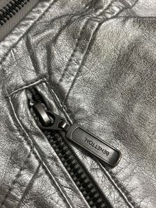 Silver Metallic Biker Jacket