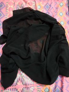 Black Fabric Wrap with Ties
