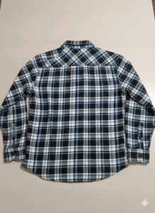 Black &amp; White Plaid Flannel Shirt - Size M