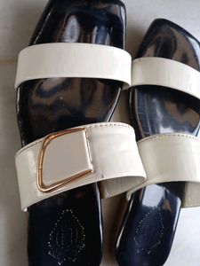 white beautiful formal wear slippers