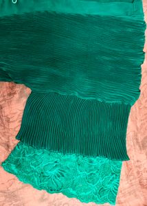 Emerald Green Pleated Top