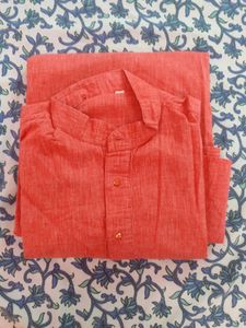 Red Branded Kurta
