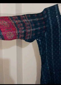 Teal Sequin Kurti multicolour 2xl kurta