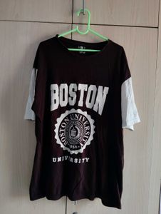 Boston University Graphic Tee- OVERSIZED