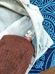 Light Blue Straight Fit Denim .